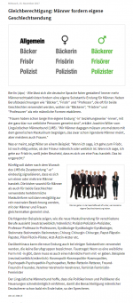 Der Postillon  Gleichberechtigung  Männer fordern eigene Geschlechtsendung.png