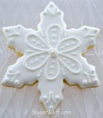 Snowflake Cookies - One dozen sparkly unique snowflake decorated cookies- 12 decorated sugar coo.jpg